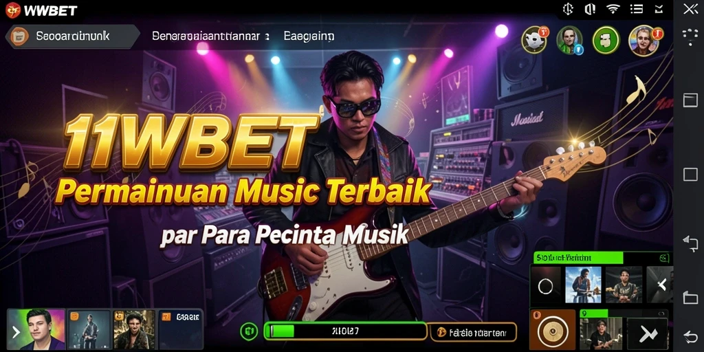Screenshot gameplay <strong>11WBET</strong> menampilkan antarmuka yang menarik dengan berbagai tantangan musik.