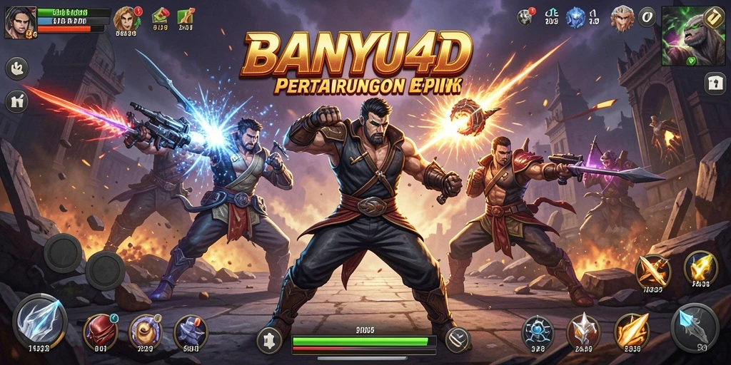 Tampilan gameplay BANYU4D yang seru dan intens dalam pertarungan.