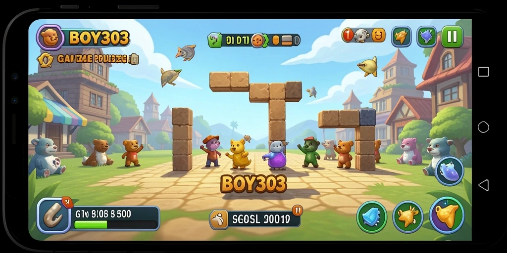 Tampilan gameplay Puzzle menarik di BOY303.