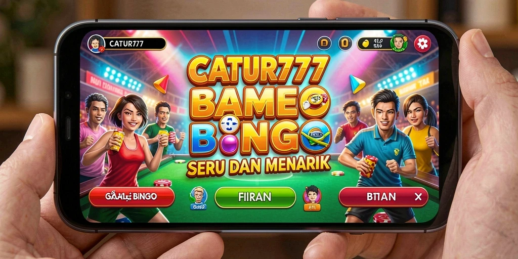 Menampilkan tampilan permainan Bingo yang seru dan interaktif.