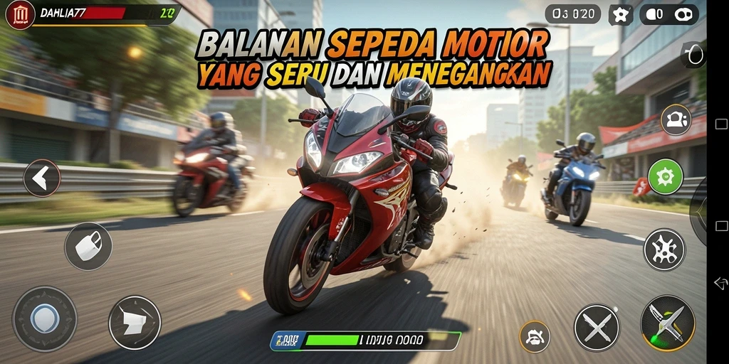 Tangkapan layar gameplay <strong>DAHLIA77</strong> yang menunjukkan balapan yang intens dan mendebarkan.
