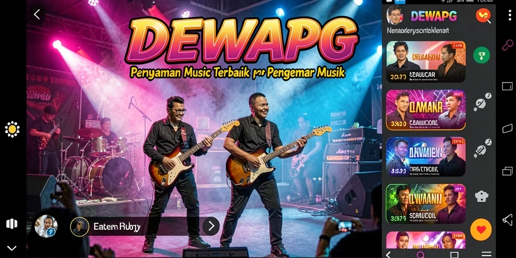 Screenshot gameplay DEWAPG yang menampilkan keseruan permainan musik.