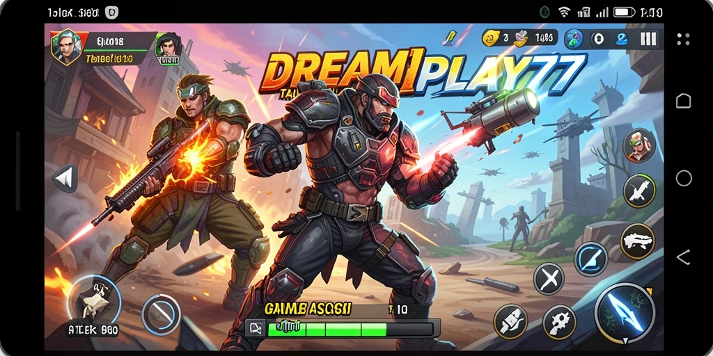 Screenshot DREAMPLAY77 menampilkan aksi mendebarkan dalam permainan.