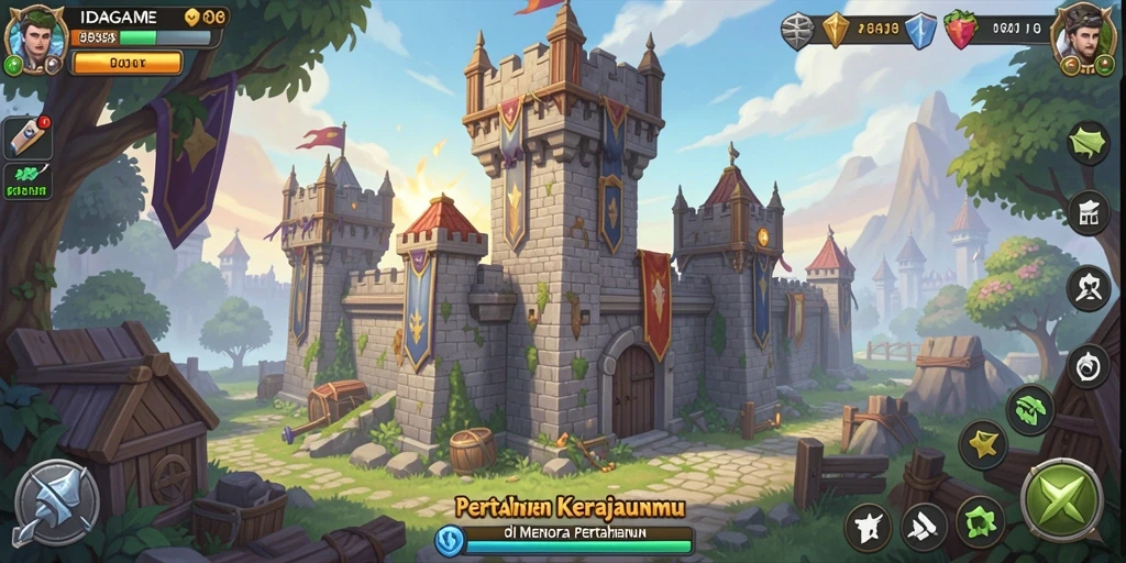 Screenshot IDAGAME menunjukkan grafis menawan dan aksi intens dalam gameplay Tower Defense.