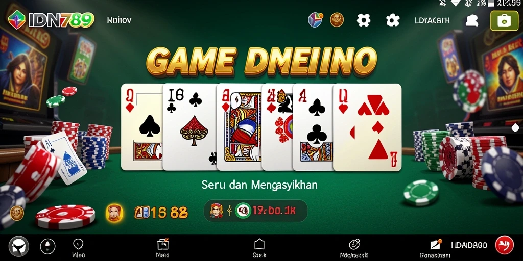 Screenshot gameplay IDN789 yang menunjukkan aksi Domino yang mendebarkan.