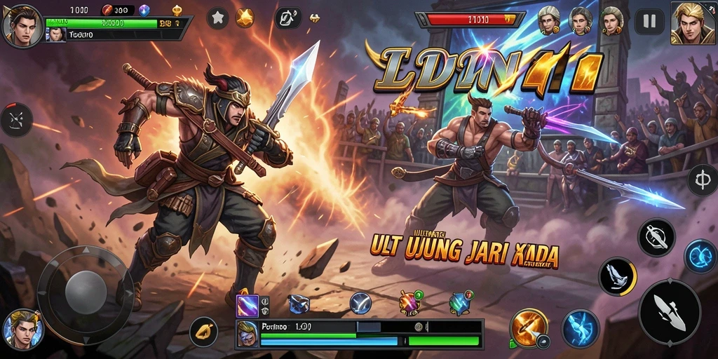 Screenshot LDN11 menampilkan aksi bertarung yang intens dan karakter yang beragam.
