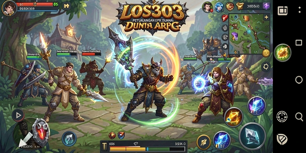 Screenshot gameplay LOS303 menampilkan pertarungan epik dan eksplorasi yang mendalam.