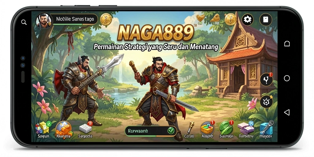Screenshot NAGA889 menampilkan aksi strategi yang intens.