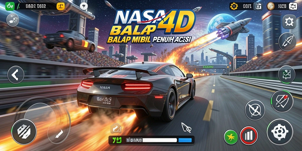 Gameplay Racing yang mendebarkan di NASA4D dengan berbagai trek balap.
