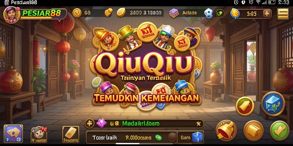 Screenshot gameplay QiuQiu PESIAR88 yang menegangkan.