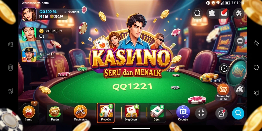 Tampilan gameplay QQ1221 dengan fitur kasino yang menarik.