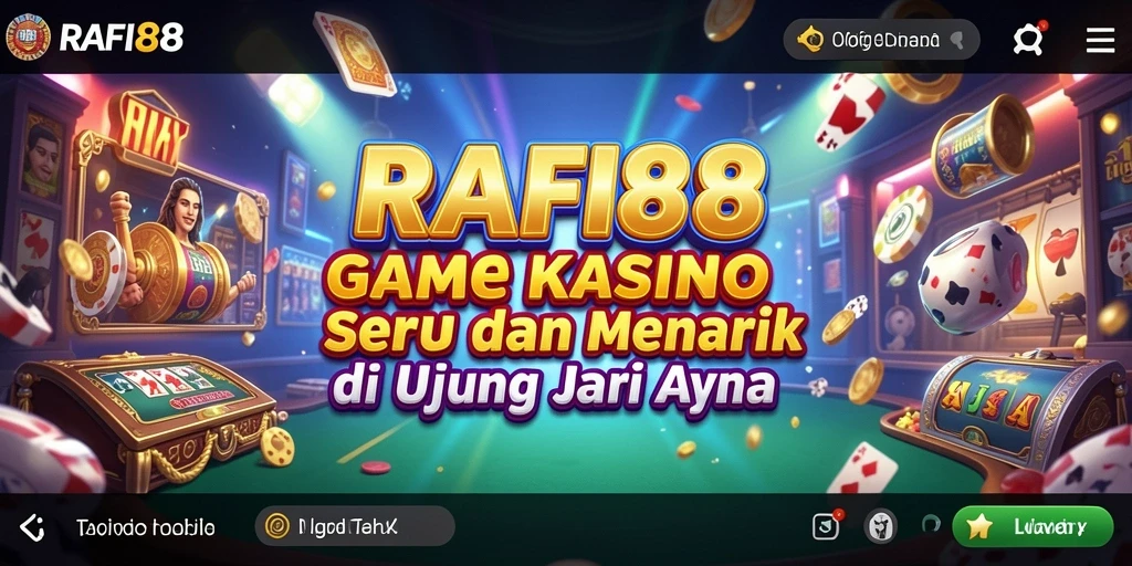 Tampilan gameplay menakjubkan dari RAFI88 dengan suasana Kasino yang mendebarkan.