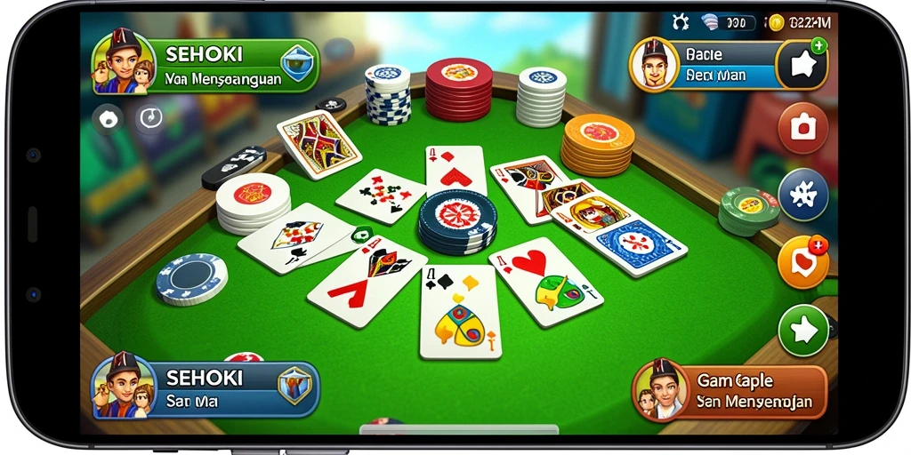 Tangkapan layar gameplay SEHOKI menampilkan momen seru bermain Gaple.
