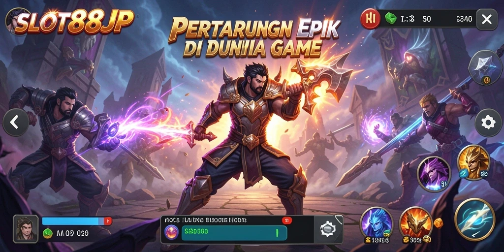 Tampilan gameplay action-packed dalam SLOT88JP yang mendebarkan.