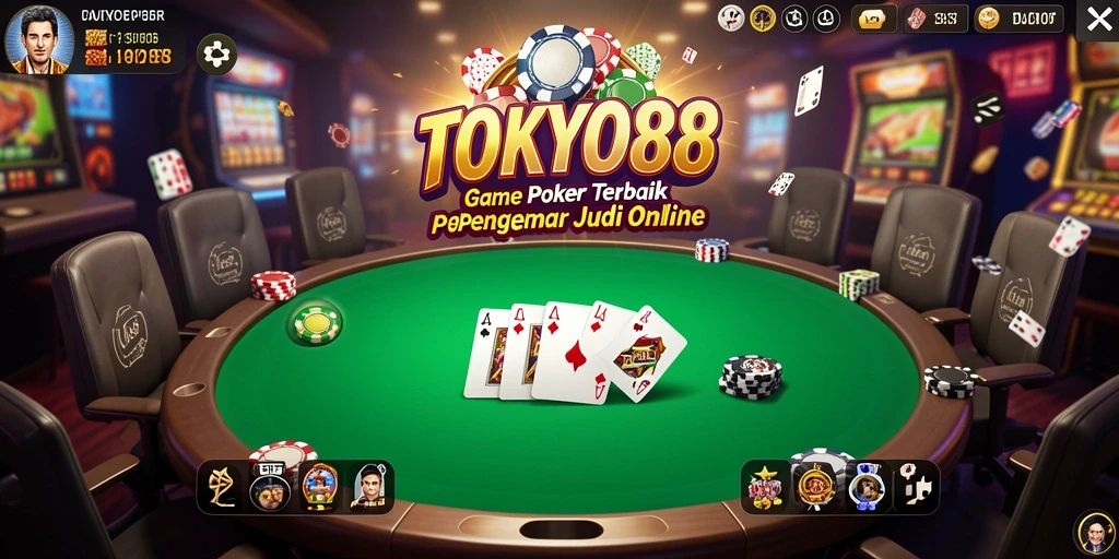 Tampilan gameplay menarik dari TOKYO88 saat bermain poker.