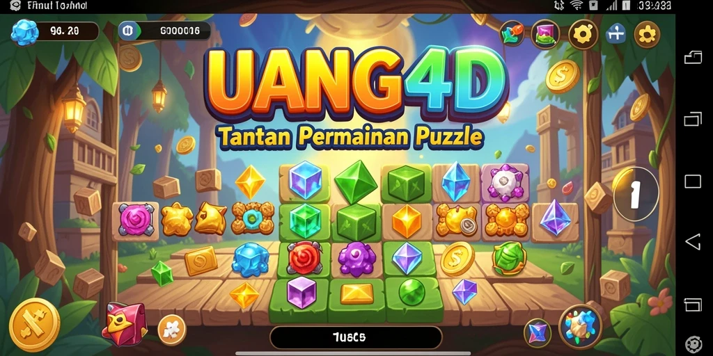 Screenshot UANG4D menunjukkan gameplay puzzle yang adiktif.