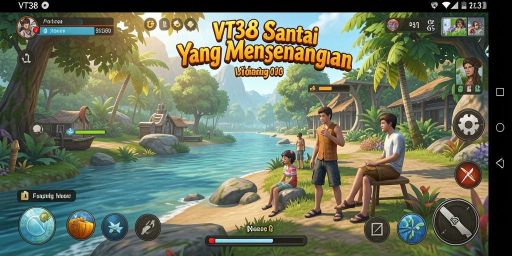 Tangkapan layar utama VT38 menunjukkan gameplay santai yang menghibur.