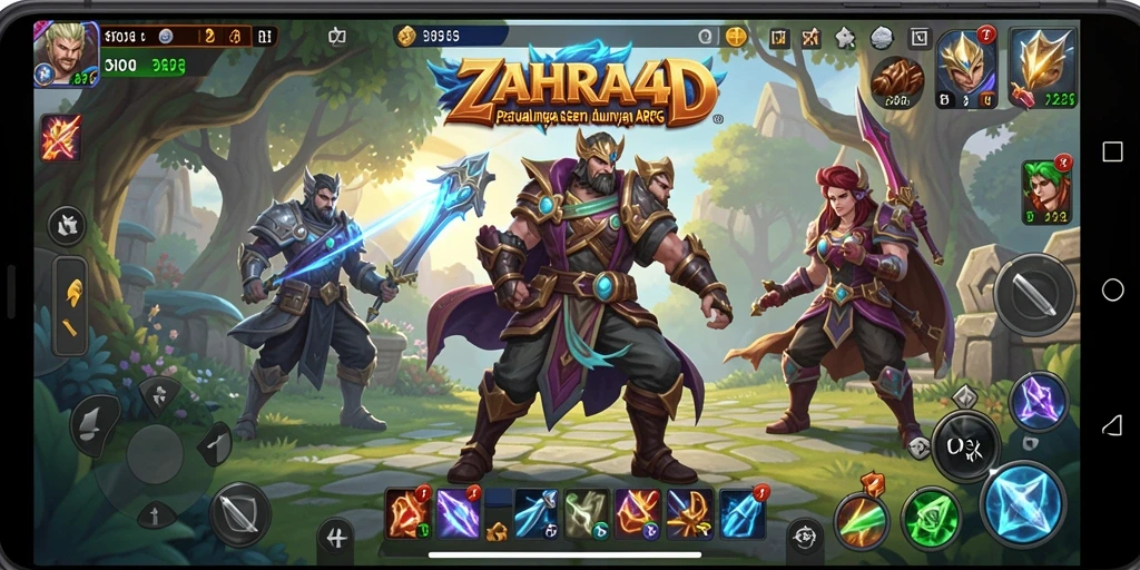 Tampilan gameplay ZAHRA4D dengan pertarungan mendebarkan.
